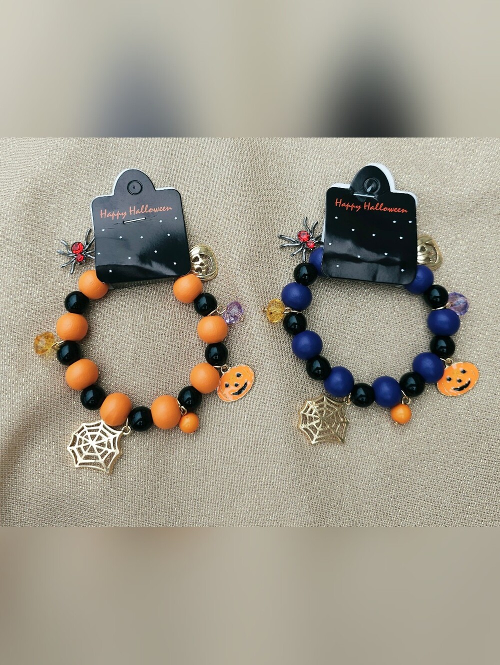 NWT Halloween Beaded Charm Bracelet – Pick Your Color! - Picture 2 of 5